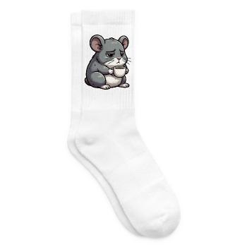 Chinchilla Chinchillas Chinchillabesitzer Nagetier - Tennissocken - Weiß - Rechts
