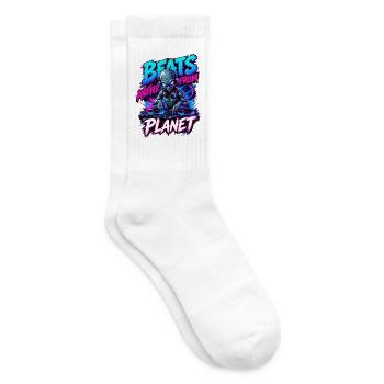 Neon-Alien-DJ-Beats von einem anderen Planeten - Tennissocken - Weiß - Rechts