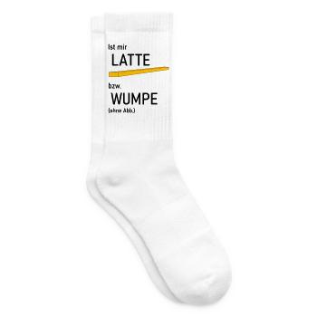 Ist mir Latte bzw Wumpe - Tennissocken - Weiß - Rechts