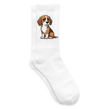 Beagle Beaglebesitzer Beaglehalter beaglehund - Tennissocken - Weiß - Rechts