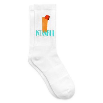 Istanbul Vintage Design - Tennissocken - Weiß - Rechts