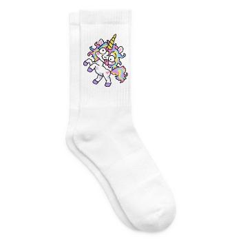 CrazyUnicorn - Tennissocken - Weiß - Rechts