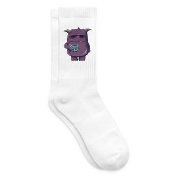 Morgenmuffel - Tennissocken - Weiß - Rechts