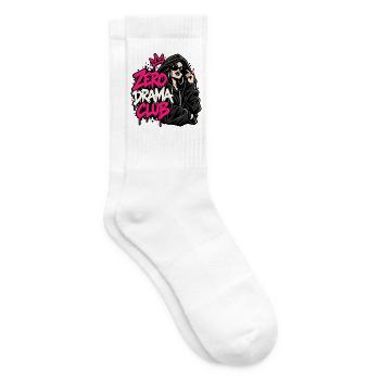Zero Drama Club – Girl Power Streetwear - Tennissocken - Weiß - Rechts