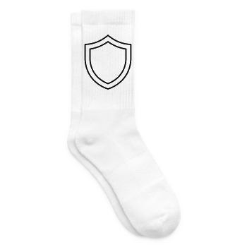 Sicherheitsschildlinien-Symbol - Tennissocken - Weiß - Rechts