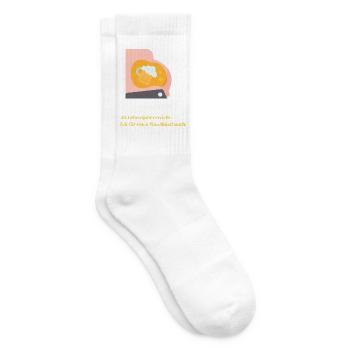 40. Lebensjahr erreicht und Waschbierbauch, lustig - Tennissocken - Weiß - Rechts