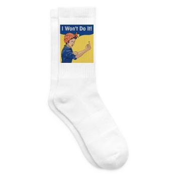 Ich werde es nicht tun - Tennissocken - Weiß - Rechts