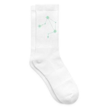 Waagestern Sternbild Tierkreiszeichen Grün - Tennissocken - Weiß - Rechts