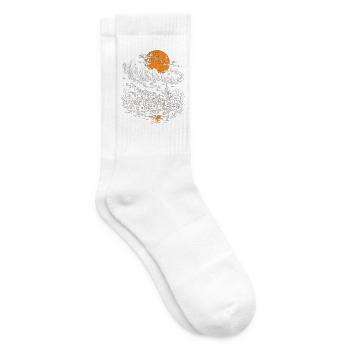 Geisterzug über dem schlafenden Dorf - Tennissocken - Weiß - Rechts