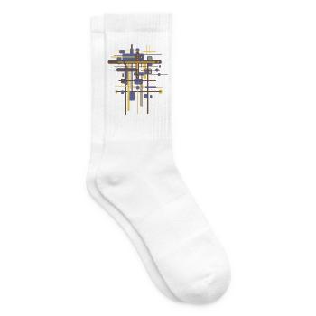 Archtectur Farben Geomertie Muster - Tennissocken - Weiß - Rechts