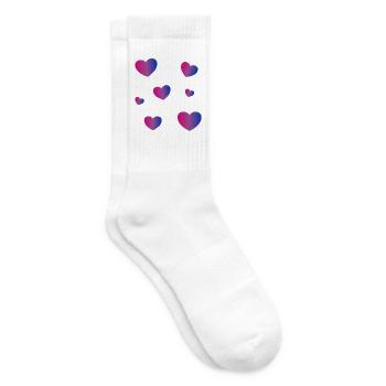 Bi Pride Herzen - Tennissocken - Weiß - Rechts