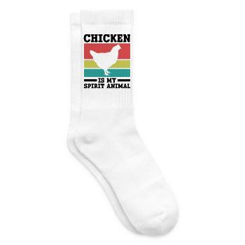 Huhn Seelentier Retro - Tennissocken - Weiß - Rechts