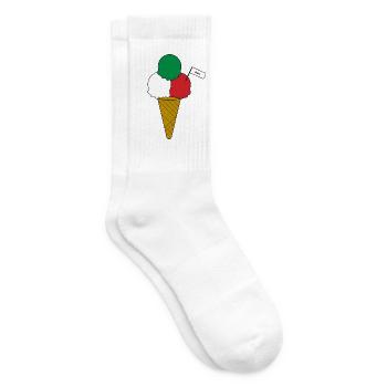 Italy Flag Eiscreme cream - Tennissocken - Weiß - Rechts
