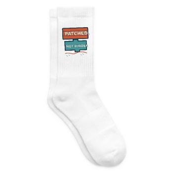 Sichtbare Reparatur — Gepatcht, nicht versteckt - Tennissocken - Weiß - Rechts