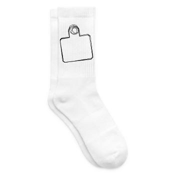 Schneidebrett handgezeichnet - Tennissocken - Weiß - Rechts