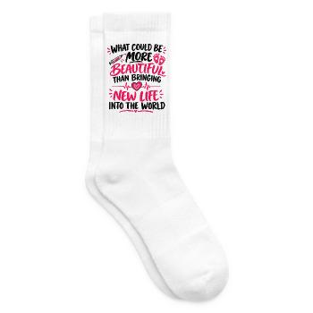 Geburtsschwester, Hebamme, Geburtshelferin Kunst - Tennissocken - Weiß - Rechts