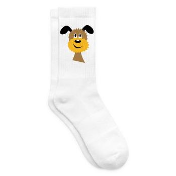chien - Chaussettes de tennis - blanc - Droite