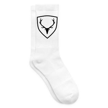 Coat of Arms with antlers - Tennis socks - white - Right