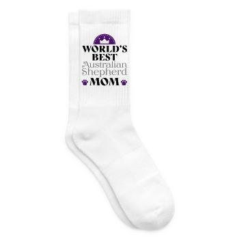 Australian Shepherd - Tennis socks - white - Right