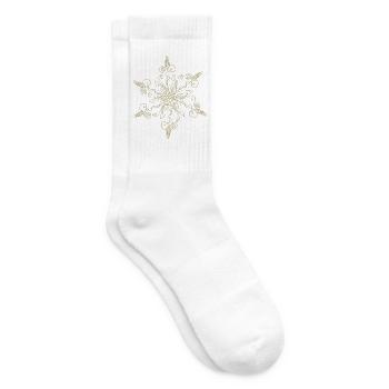 Schneeflocke Stern Eiskristall - Tennissocken - Weiß - Rechts