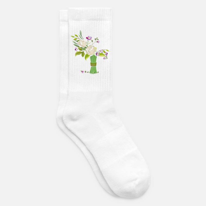 Blumenstrauss - Tennissocken - Weiß