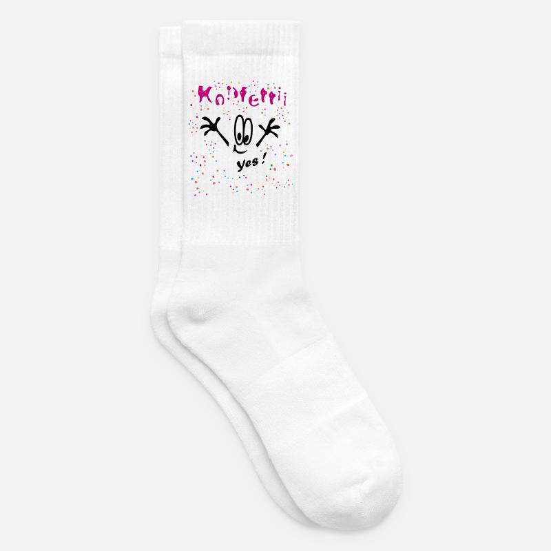 Konfetti Karneval Comic - Tennissocken - Weiß
