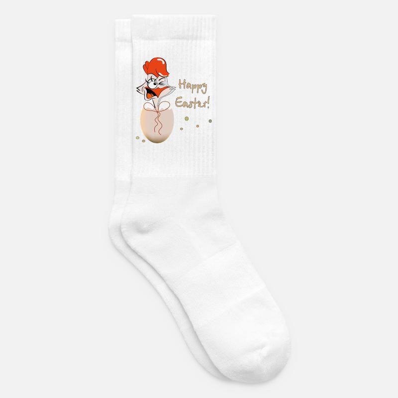 Happy Easter Hahn Ostern - Tennissocken - Weiß