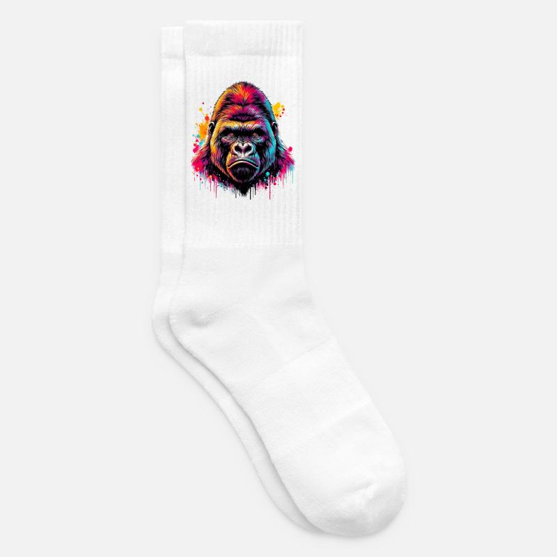 Gorilla - Tennissocken - Weiß