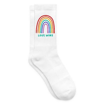 Love wins - Tennis socks - white - Right