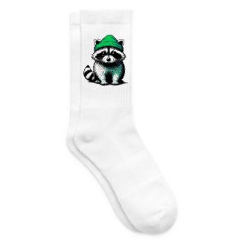 Waschbär - Tennissocken - Weiß - Rechts