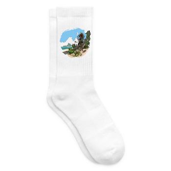 Stammes-Küstenfelsenfischer - Tennissocken - Weiß - Rechts