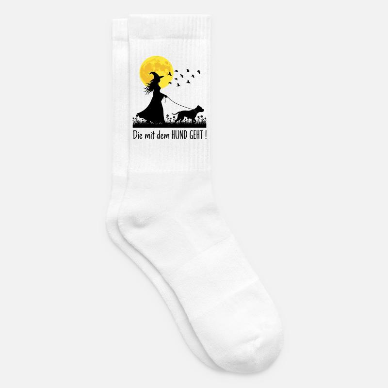 Die mit dem Pitbull geht ! - Tennissocken - Weiß