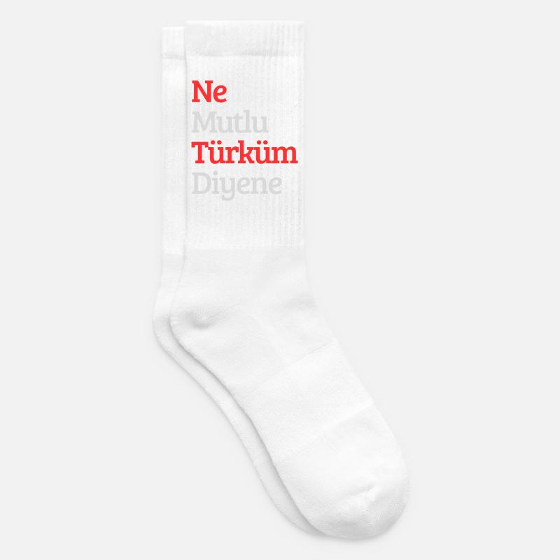 Design de la dinde - Chaussettes de tennis - blanc