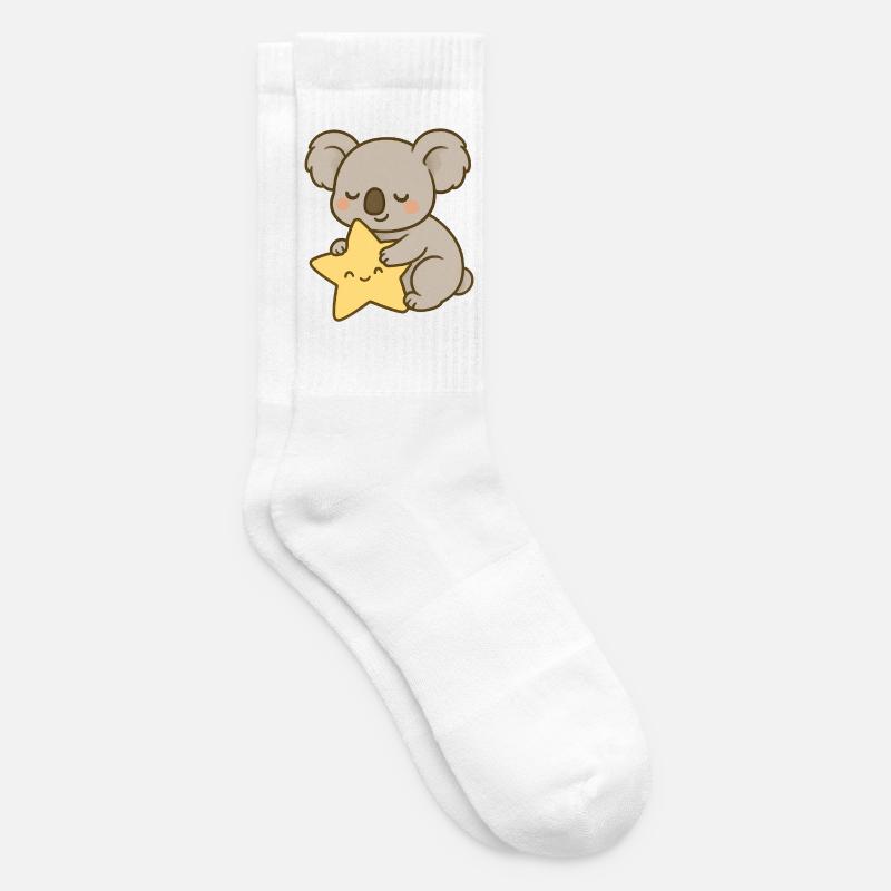 Koala Star Kuscheln - Tennissocken - Weiß