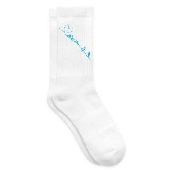 Skifahrer - Tennissocken - Weiß - Rechts