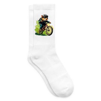 Hamster Mountain Bike / Biker Hamster - Tennis socks - white - Right