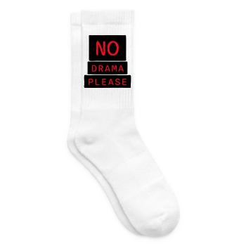 No Drama Please Ruhe Entspannung Relax Chill Spaß - Tennissocken - Weiß - Rechts