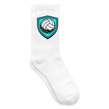 Volleyball Ball Wappen - Tennissocken - Weiß - Rechts
