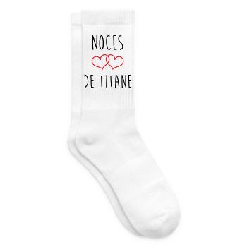 Noces de Titane 72 ans de mariage - Chaussettes de tennis - blanc - Droite