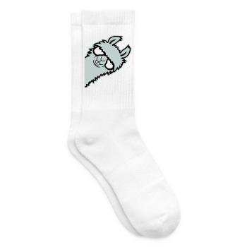 Lama Lugend Selbstgefällig Brille Nerd Lustig Tier - Tennissocken - Weiß - Rechts