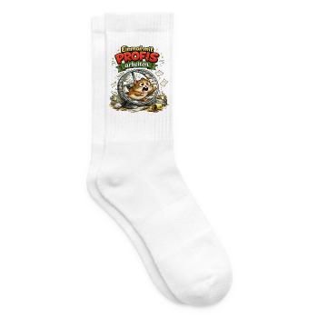 Einmal ohne Idioten / Einmal mit Profis war früher - Tennissocken - Weiß - Rechts