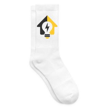 Elektro Haus Glühbirne Logo - Tennissocken - Weiß - Rechts