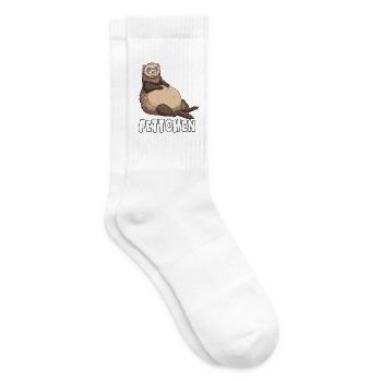 Lustiges Frettchen Outfit Dick, Fett & Übergewicht - Tennissocken - Weiß - Rechts