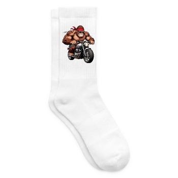 Muscular Gorilla Biker - Tennis socks - white - Right