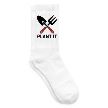Garden Tool Plant It Logo - Tennis socks - white - Right