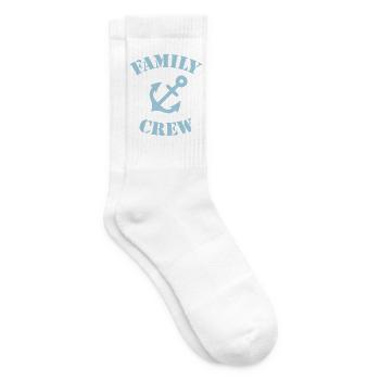 Équipage familial (Ancre / Équipage du navire / Bleu ciel) - Chaussettes de tennis - blanc - Droite