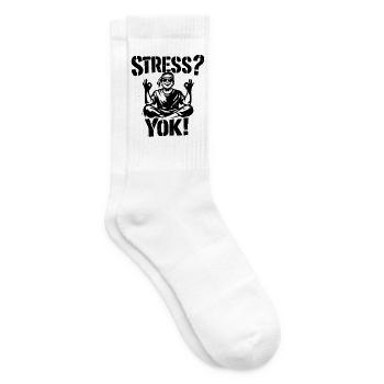 Stress? Yok! | Türkisches Stencil Streetwear Desig - Tennissocken - Weiß - Rechts
