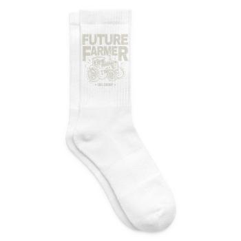 Zukünftiger Farmer Baby Tractor Vintage Dad - Tennissocken - Weiß - Rechts