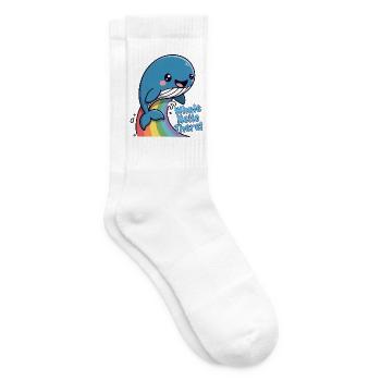 Regenbogenwal Hallo. - Tennissocken - Weiß - Rechts