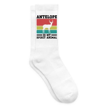 Esprit Antilope Animal Humour Vintage - Chaussettes de tennis - blanc - Droite